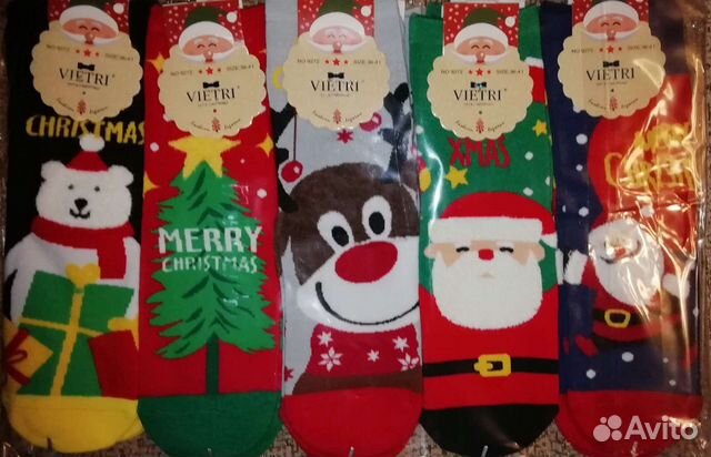Носки новогодние новые
