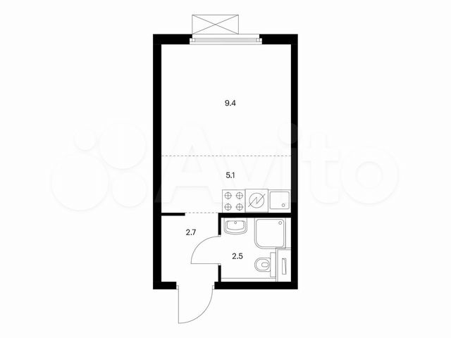 Квартира-студия, 19,7 м², 17/25 эт.
