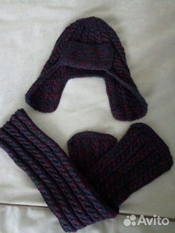 Шапка и шарф вязаные