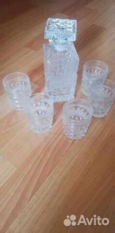 Хрустальный набор для виски Богемия Чехословакия