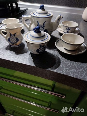 Сервиз чайный,кофейный Гжель времён СССР