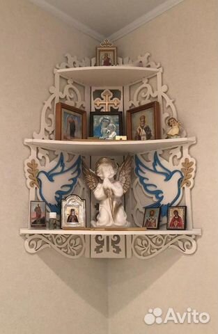 Полка для икон два голубя