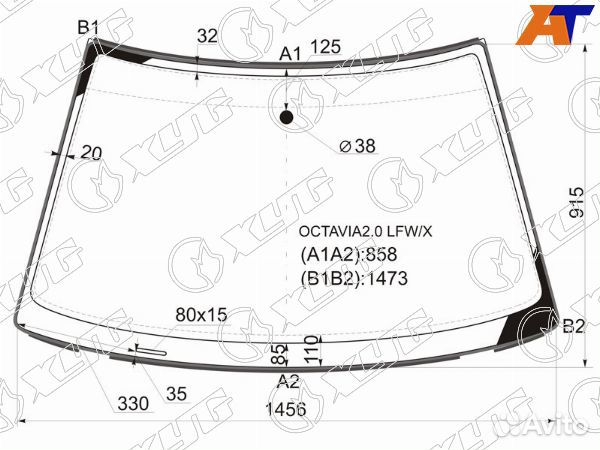 Стекло лобовое skoda octavia