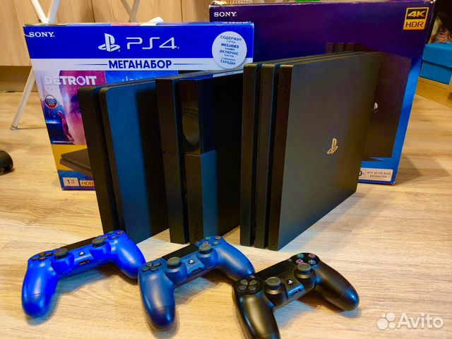 Прошитая Ps4 Pro Sony Ps4 Slim + игры GTA 5 RDR2
