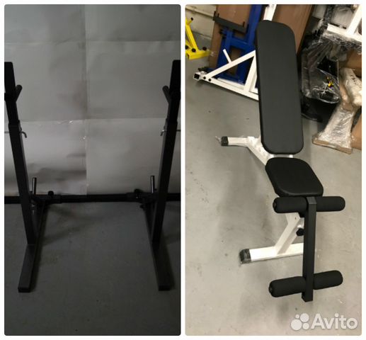 Скамья Для Жима Рекорд + Стойки для штанги вар323