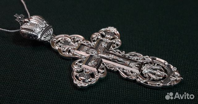Серебряный православный крест