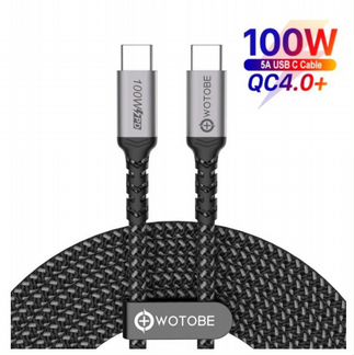 Кабель USB-C на тип-С для быстрой зарядки 5А