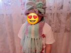 Комплект шапка и шарф для девочки на 5-7 лет
