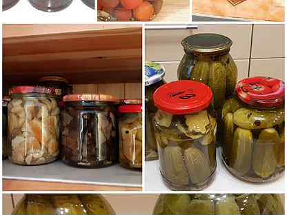 Домашние заготовки:огурцы, помидоры, варенье,грибы