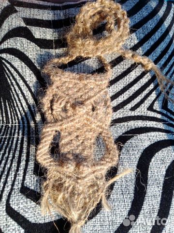 Макраме Сова, кулон или панно