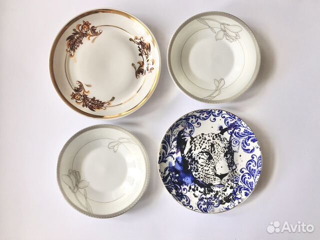 Блюдца фарфоровые Zara home, Рижский фарфор RPR