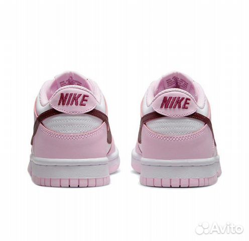 Nike dunk low pink foam red white