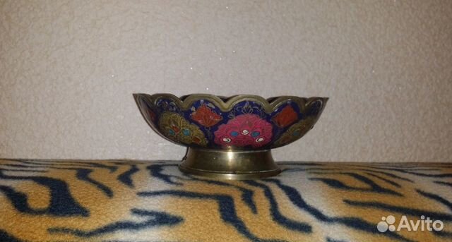 Ваза. Индия. Ручная. 70-80 годы. Латунь, эмаль