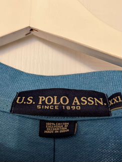 US Polo assn футболка XXL мужская синяя хлопок