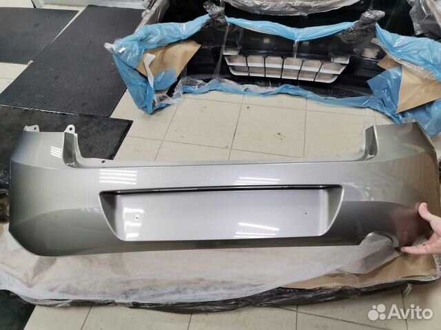 Бампер Гранта задний цвет Серый базальт 242