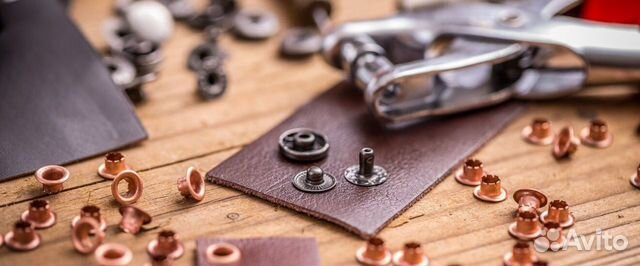 Установка кнопок, люверсов. Кож. изделия hand made