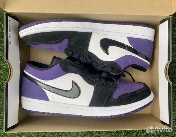 court purple jordan 1 box