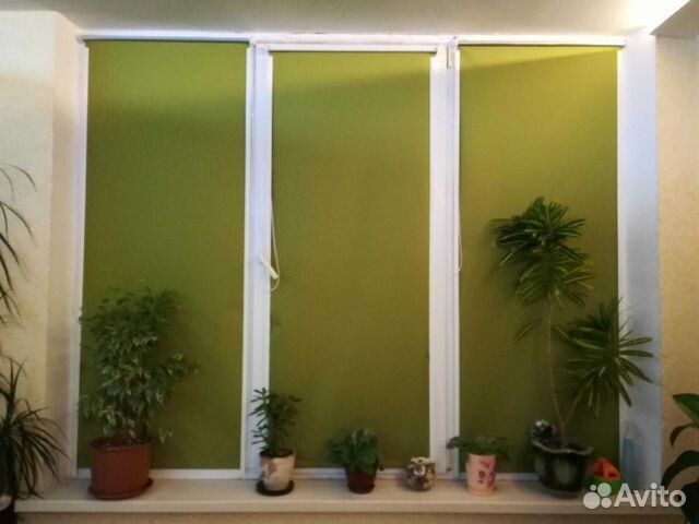 Рулонные жалюзи Цена за 2 шт зеленые
