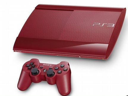 PS3 Playstation 3 Super Slim 500 Gb Красная + Игры