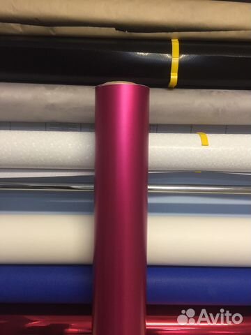 Виниловая пленка хром матовая малиновая