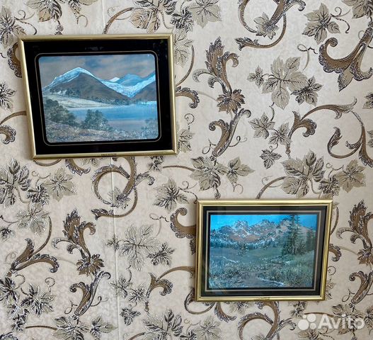 Картинка в рамке под стеклом голографическая
