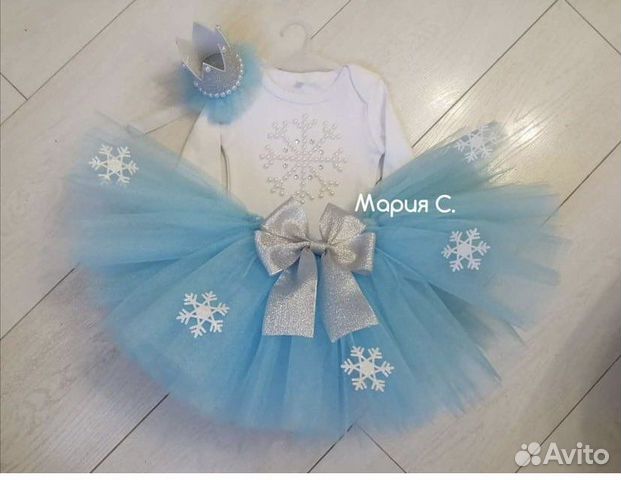 Новогодний костюм снежинки для девочки 86