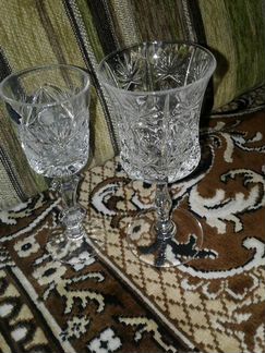Три хрустальных бокала СССР. Винтаж