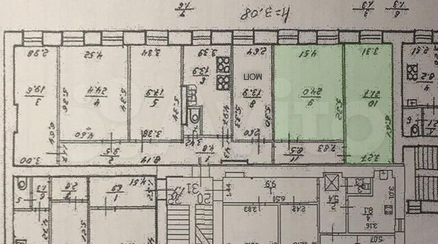 Комната 51 м² в 5-к., 4/4 эт.
