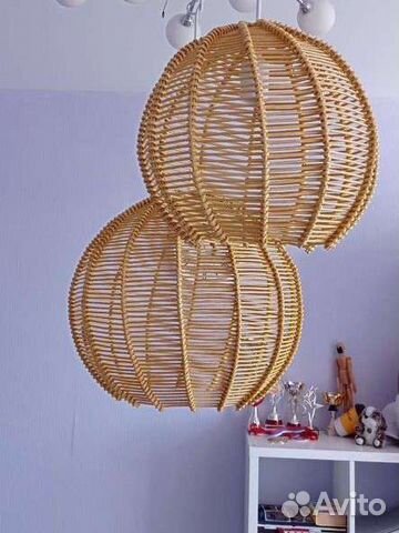 Абажур плетёный светильник 