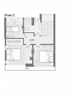 Таунхаус 169,8 м² на участке 2,4 сот.