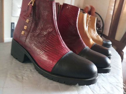 Осенние кожаные ботинки