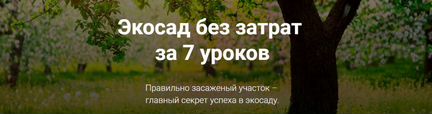 Экосад без затрат за 7 уроков Мария Газнюк