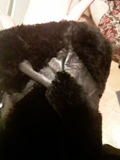 Шуба мутоновая воротник песец