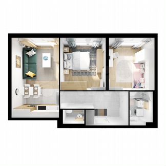 2-к квартира, 63 м², 26/32 эт.