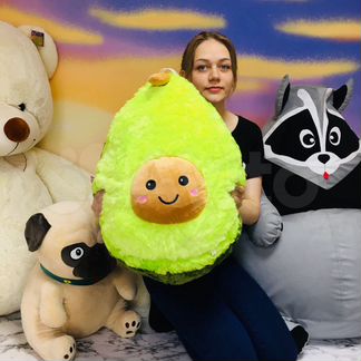 Мягкая игрушка подушка плюшевое Авокадо