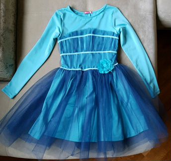 Нарядное платье морская волна Pelican 7 лет