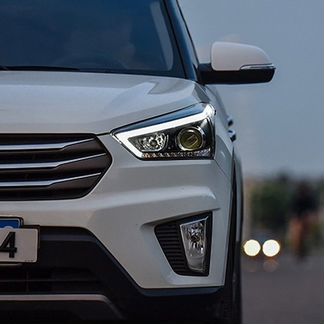 Тюнинг фары Хендай Крета 2016-2019 модель-2 ксенон