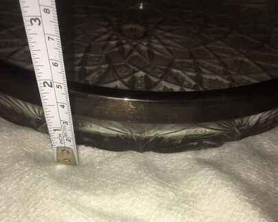 Блюдо хрустальное с окантовкой