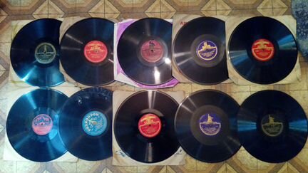 Патефонные пластинки 10’’ (250 мм), 78 оборотов