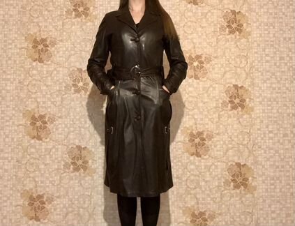 Плащ из телячьей кожи Kaynas Leder