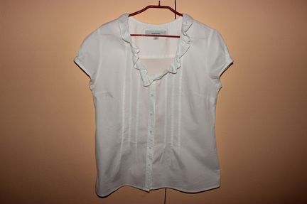 Новая белая рубашка Merona хлопок XL