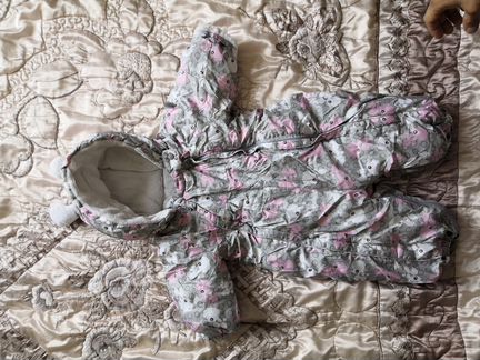 Зимний комбинезон на девочку 68см