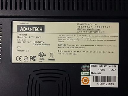 Панельная рабочая станция advantech PPC-L106T-R70