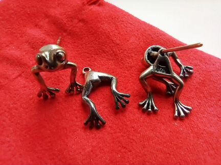 Серьги лягушки (серебро)