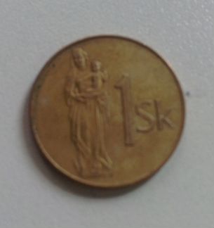 Обмен Монета 1 крона 1993 года - Словакия