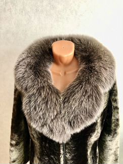 Шикарная мутоновая Шуба и песец