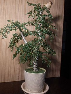 Берёза из бисера
