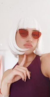 Парик Каре Белый Неон New