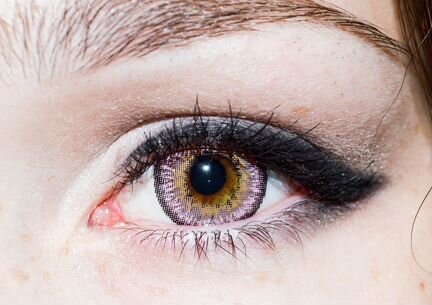 Сиреневые оттеночные линзы для глаз с ободком