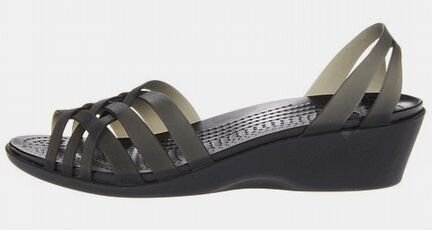 Босоножки туфли балетки Crocs на танкетке 35 - 36